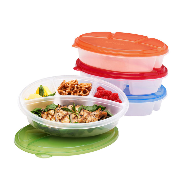 Bentgo Easyboxes 4-Compartment Oval Containers 8-Piece Set T6