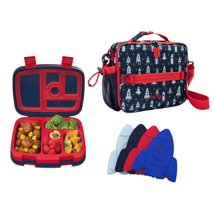 Bentgo Kids Prints Lunch Box, Lunch Bag, & Ice Packs O0