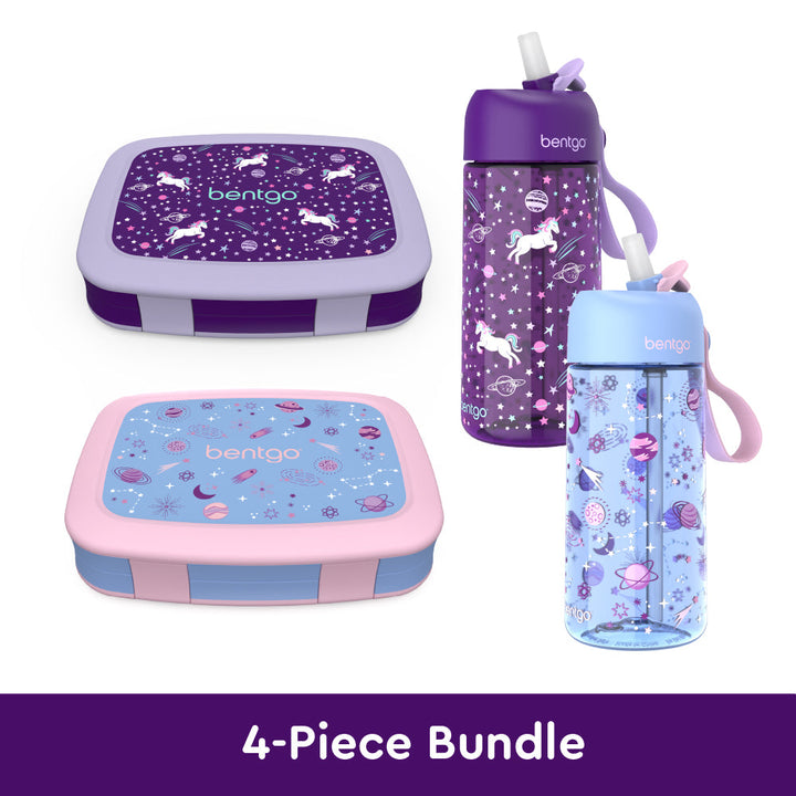 Bentgo Kids Prints Lunch Boxes & Water Bottles V4